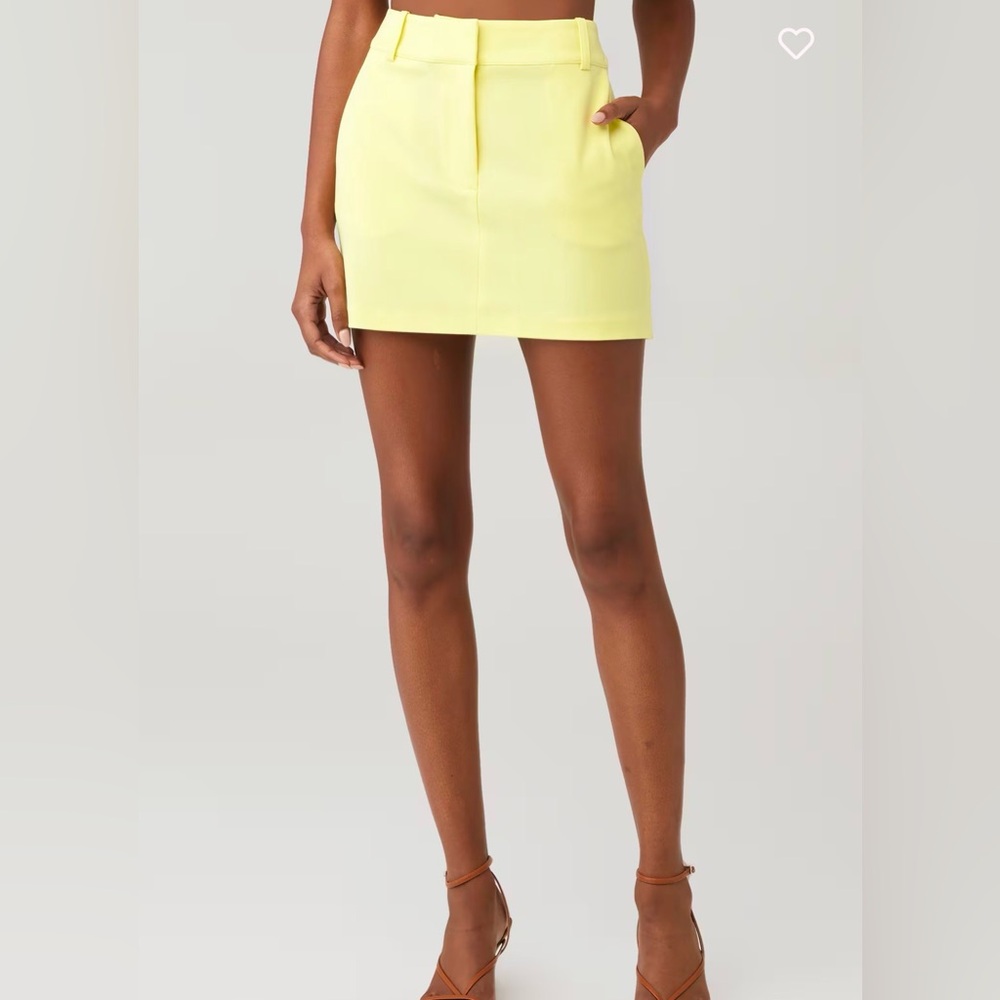 Favorite Daughter Lemon Yellow Mini Skirt